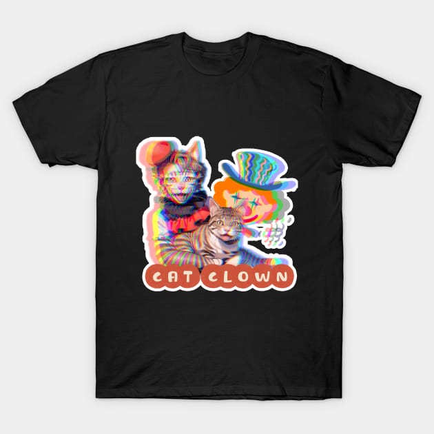 Cat Clown,Cat Joker,Cat Miaw Lover T-Shirt by LycheeDesign